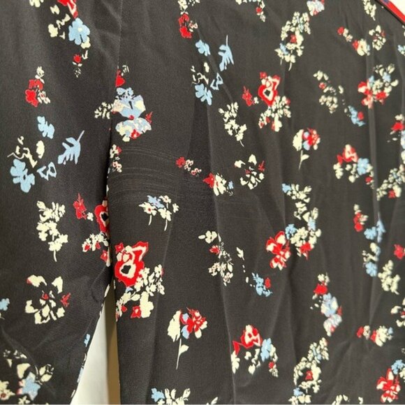 Tanya Taylor Floral Clusters Clio Top in Black - Picture 9 of 11